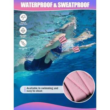 BECOJADDE Wrist Ankle Weights Adjustable Training Intensity for Strength Training Walking Running Yoga Pilates Jogging for Women Men Set of 2 (2lb Each), Pink