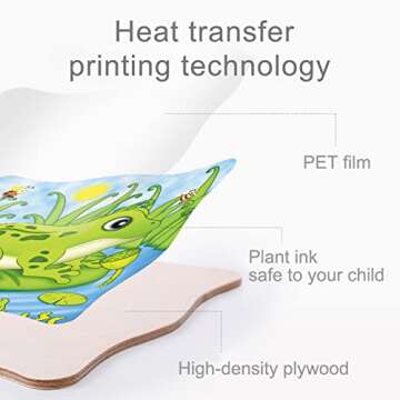 Wooden Puzzles for Kids Age 4-8, 5 Layers Life Cycle of a Frog Montessori Jigsaw Puzzle for Kids, Children Preschool Learning Educational Puzzles Toys for Boys and Girls