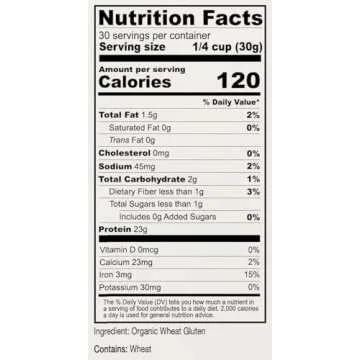 Anthony's Organic Vital Wheat Gluten, 2 lb, High in Protein, Vegan, Non GMO, Keto Friendly, Low Carb