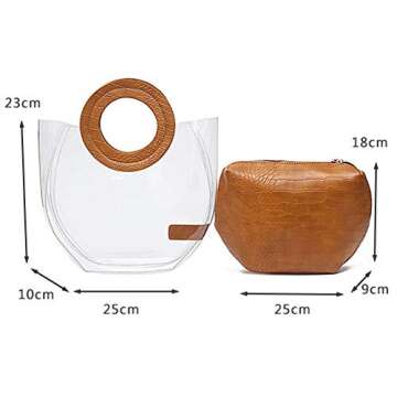 Caistre Crocodile Waterproof Women's Clear Tote Bag