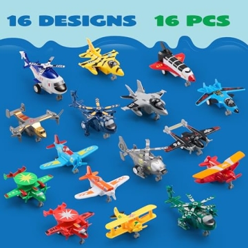 JOYIN 16 Pcs Pull Back Airplane Toys for Kids