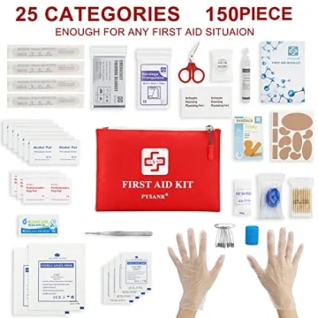 PYSANR Small 150-Piece First Aid Kit for All Emergencies
