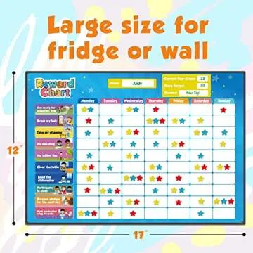 inamio Magnetic Kids Responsibility Reward Chart for Ages 3-9