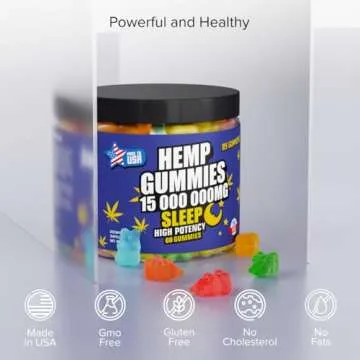 Hеmр Gummies for Restful Nights - Soothes Soreness and Discomfort in the Body - Assorted Fruit Flavors - Made in USA