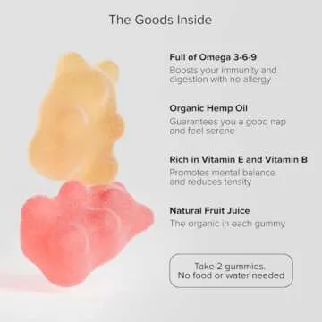 Hеmр Gummies for Restful Nights - Soothes Soreness and Discomfort in the Body - Assorted Fruit Flavors - Made in USA