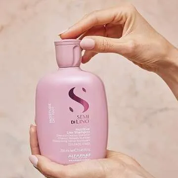 ALFAPARF MILANO Semi Di Lino Moisture Nutritive Low Shampoo - Sulfate Free Shampoo for Color Treated Hair - Moisturizing Hair Shampoo for Dry Hair - Paraben & Paraffin-Free (250 ml / 8.45 Fl. Oz)