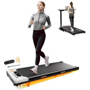 AIRHOT Walking Pad with Incline - Compact Under Desk Treadmill, 2.5HP Low-Noise Exercise Equipment