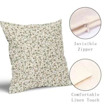 Kawani Spring Daisy Floral Pillow Covers for Home Decor