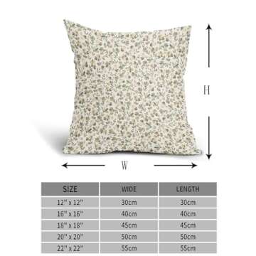 Kawani Spring Daisy Floral Pillow Covers for Home Decor