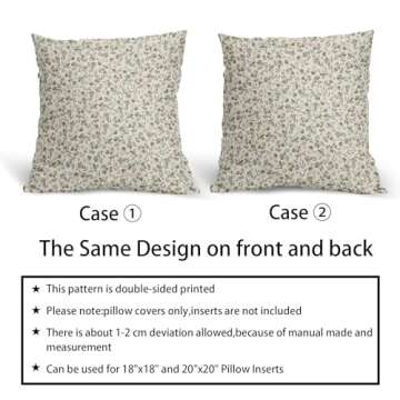 Kawani Spring Daisy Floral Pillow Covers for Home Decor