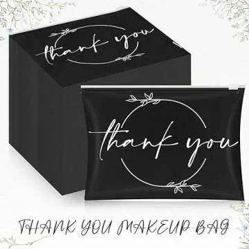 Ireer 100 Pcs Thank You Makeup Bags for Versatile Storage