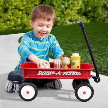 Radio Flyer 16.5 Inch Long My 1st Wagon Toy, For Ages 1.5+, Red