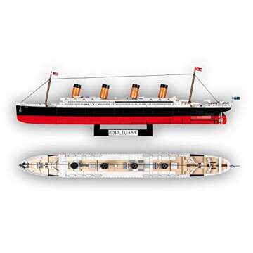 COBI Historical Collection R.M.S. Titanic Executive Edition Including 960 Bricks to 1:450 Scale - Easy to Follow Instructions- Faithful Reproduction of The Famous Maritime Disaster Ship