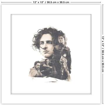 Trends International Gallery Pops Dune: Part Two - Muad'Dib Fremen Graphic Wall Art Wall Poster, 12.00" x 12.00", White Frame Version