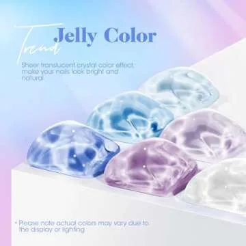 Gellen Gel Nail Polish Set - 6 Jelly Gel Polish Colors