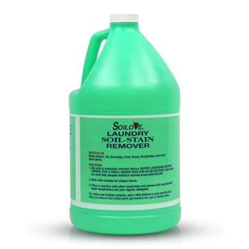 SOILOVE 1 Gallon Laundry Stain Remover Liquid – Powerful Soil, Blood, Grass, Grease, and Ink Remov...
