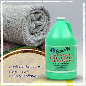 Soilove 1 Gallon Laundry Stain Remover for Tough Stains