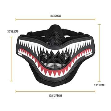 OneTigris X Storm Tactical Mesh Airsoft Mask with Patch