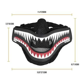OneTigris X Storm Tactical Mesh Airsoft Mask with Patch