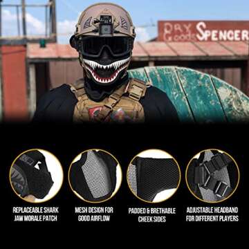OneTigris X Storm Tactical Mesh Airsoft Mask with Patch