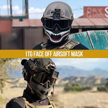 OneTigris X Storm Tactical Mesh Airsoft Mask with Patch