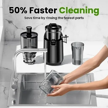 Amumu Cold Press Juicer High Yield Easy Clean BPA-Free