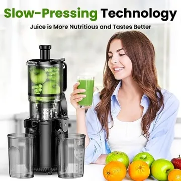 Amumu Cold Press Juicer High Yield Easy Clean BPA-Free