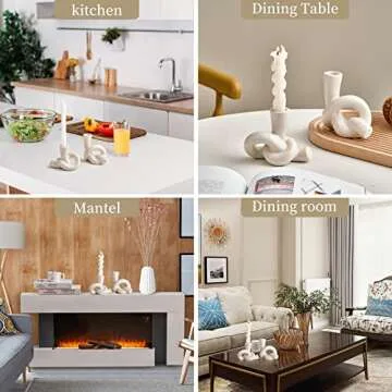 Stylish Ceramic Candle Holders Set for Home Decor
