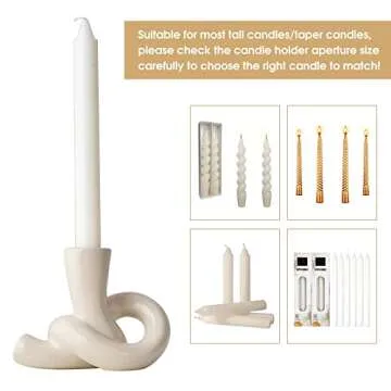 Stylish Ceramic Candle Holders Set for Home Decor