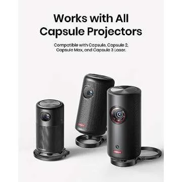 NEBULA Anker Projector Foldable Stand, Ultra-Compact Desktop Stand with Easy Setup and 180-Degree Rotation, Fits The Capsule Series, Lightweight 95g, Fits in Official Travel Case(Only Stand)