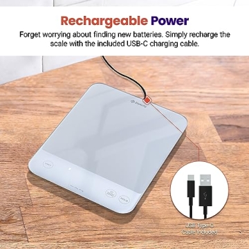 Etekcity Digital Kitchen Scale Rechargeable Waterproof
