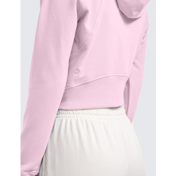 Stylish CRZ YOGA Cropped Fleece Zip Up Hoodie for Women