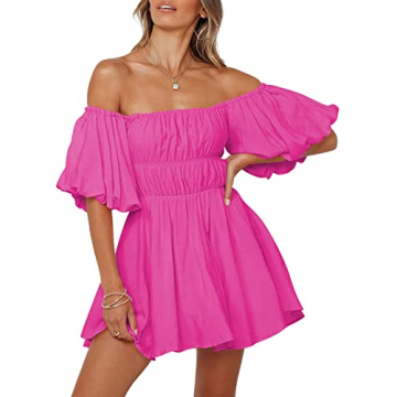 Dokotoo Off Shoulder Wedding Guest Dress for Women 2023