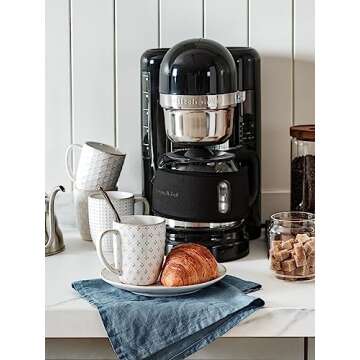 LE TAUCI Coffee Mugs 12 oz, Ceramic Mug Set, Embossment Cups for Latte, Hot Tea, Cappuccino, Mocha, ...