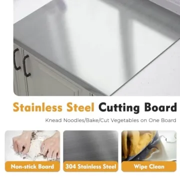 Anyerosa 304 Stainless Steel Cutting Board for All Tasks