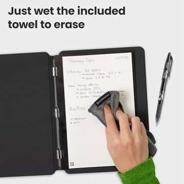 New Rocketbook Pro 2.0 Smart Notebook | Black | Scannable Office Notebook with 20 Sheet Page Pack - Lined and Dot Grid | Hardcover Vegan Leather Reusable with 1 Pilot Frixion Pen & 1 Microfiber Cloth | Letter Size: 8.5 in x 11 in