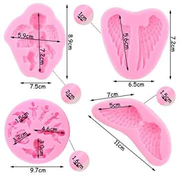 ZiXiang Angel Baby Silicone Mold Set for Cake Decorations