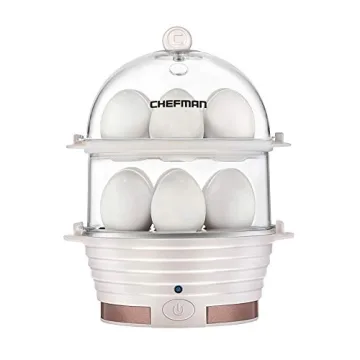 Chefman Electric Egg Cooker Boiler, Rapid Egg-Maker & Poacher, Food & Vegetable Steamer, Quickly Mak...