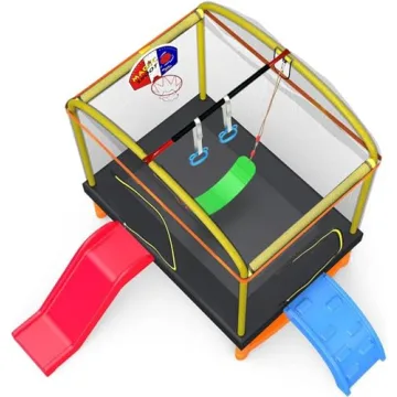 USPOINT 6.5ft Mini Trampoline for Kids - Safe Fun!