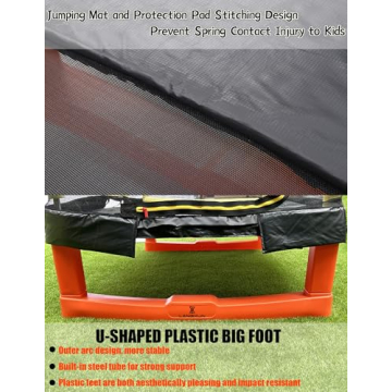USPOINT 6.5ft Mini Trampoline for Kids - Safe Fun!