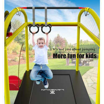USPOINT 6.5ft Mini Trampoline for Kids - Safe Fun!