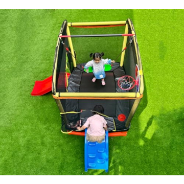 USPOINT 6.5ft Mini Trampoline for Kids - Safe Fun!