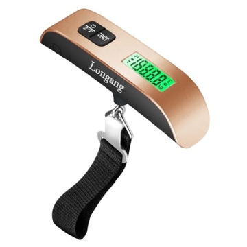 Longang Digital Hanging Luggage Scale with Backlit for Travel, Portable Handheld Suitcase Weight Sca...