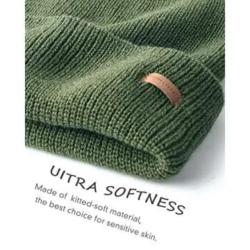 Camptrace Beanie Hat for Women Men Slouchy Beanies Womens Winter Hats Knit Cuffed Warm Ski Caps Gree...