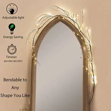 ZHONGXIN Lighted Willow Vine with Timer and Dimmer