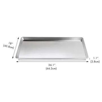 New Star Foodservice 36923 Commercial-Grade 18-Gauge EXTRA LARGE Aluminum Sheet Pan/Bun Pan, 18" L x...