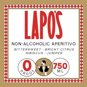 Lapo's Non Alcoholic Aperitivo, Non-Alcoholic Spirits, Gluten Free, For Non-Alcoholic Spritz, Zero P...