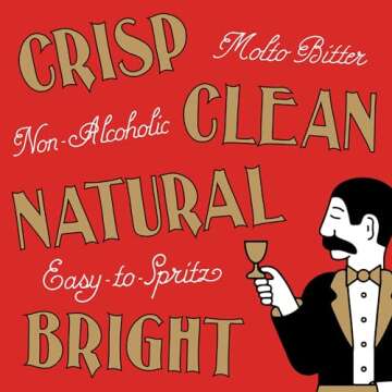 Lapo's Non Alcoholic Aperitivo, Non-Alcoholic Spirits, Gluten Free, For Non-Alcoholic Spritz, Zero Proof Drinks, Beverages & Mocktails, Alcohol Alternative, Bittersweet, Citrus-Centered, 500 ml Bottle