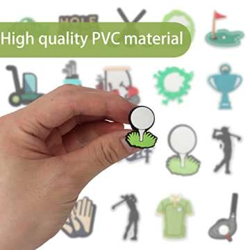 mortd Golf Theme Shoe Decoration Charms 20PCS for Golf Lovers