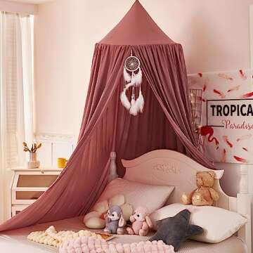 Dix-Rainbow Princess Decor Canopy for Kids Bed - Dreamy Mosquito Net & Magical Tent
